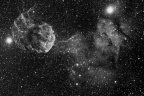 IC 443 (vergr. Ausschnitt des vorherigen Bildes) 