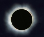 Sonnenfinsternis - 11. 08. 1999 - Beobachtungen 1.5 km westl. von Balatonfüred in Ungarn:   Korona + Protuberanze